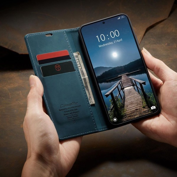 Чохол-книжка CaseMe Нубук для Xiaomi Redmi Note 15 Pro 5G бірюзовий