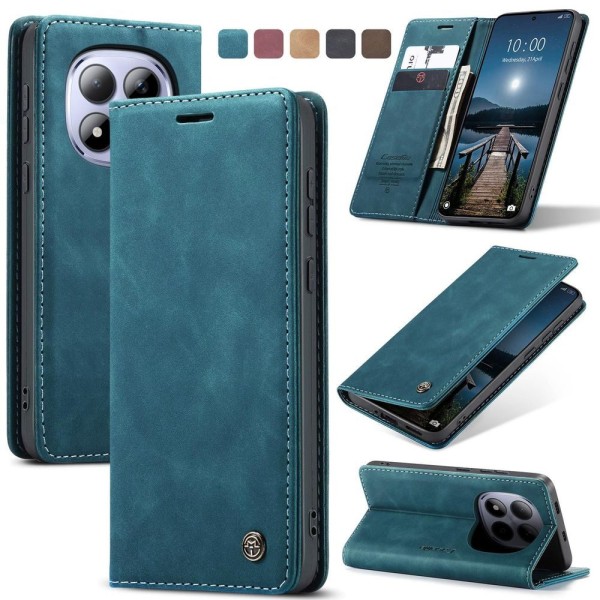Чохол-книжка CaseMe Нубук для Xiaomi Redmi Note 15 Pro 5G бірюзовий