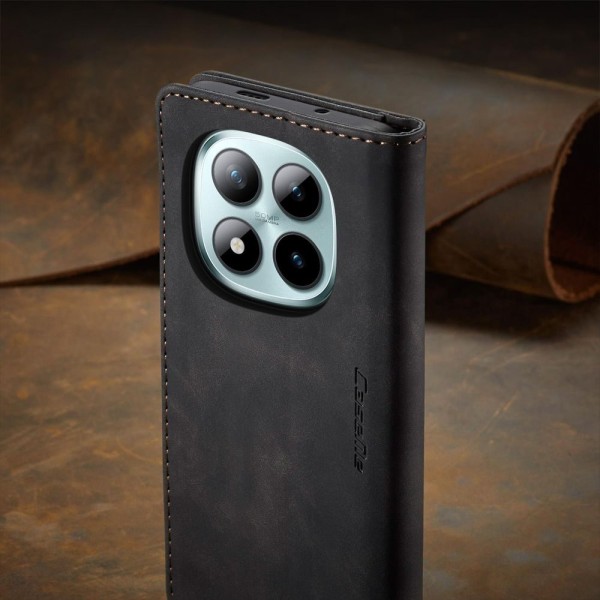 Чохол-книжка CaseMe Нубук для Xiaomi Redmi Note 15 Pro+ 5G чорний