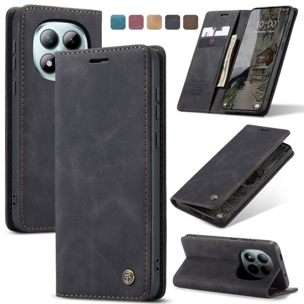 Чохол-книжка CaseMe Нубук для Xiaomi Redmi Note 15 Pro+ 5G чорний