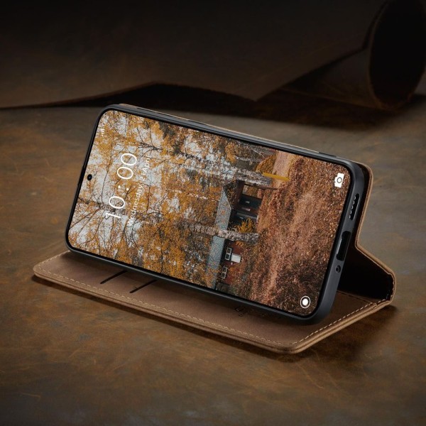 Чохол-книжка CaseMe Нубук для Xiaomi Redmi Note 15 Pro+ 5G світло-коричневий