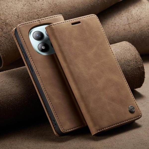 Чохол-книжка CaseMe Нубук для Xiaomi Redmi Note 15 Pro+ 5G світло-коричневий