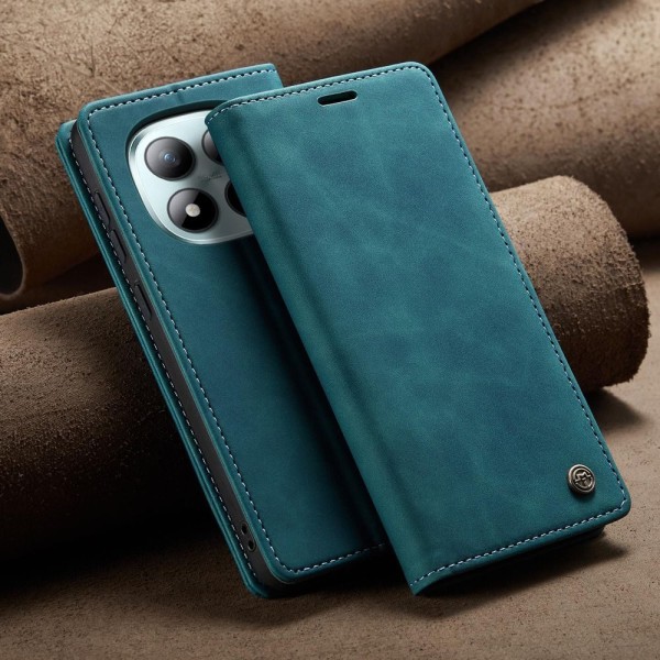 Чохол-книжка CaseMe Нубук для Xiaomi Redmi Note 15 Pro+ 5G бірюзовий