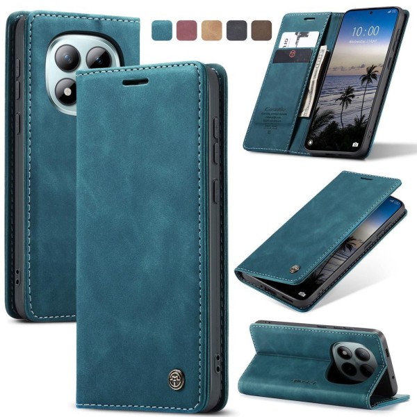 Чохол-книжка CaseMe Нубук для Xiaomi Redmi Note 15 Pro+ 5G бірюзовий