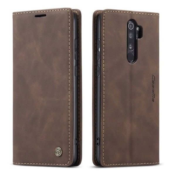 Чохол-книжка CaseMe Нубук для Xiaomi Redmi Note 8 Pro темно-коричневий