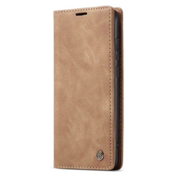 Чохол-книжка CaseMe Нубук для Xiaomi Redmi Note 8 Pro світло-коричневий