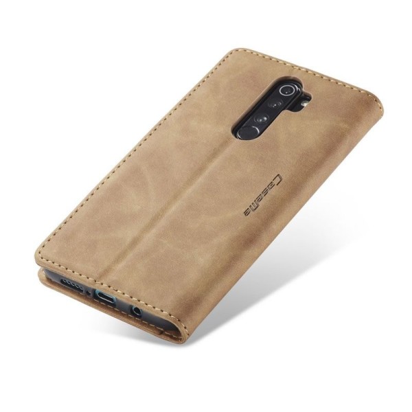 Чохол-книжка CaseMe Нубук для Xiaomi Redmi Note 8 Pro світло-коричневий