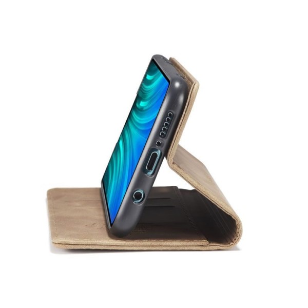 Чохол-книжка CaseMe Нубук для Xiaomi Redmi Note 8 Pro світло-коричневий