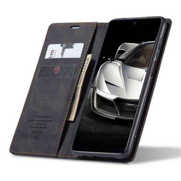 Чохол-книжка CaseMe Нубук для Xiaomi Redmi Note 9s чорний