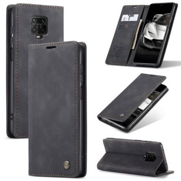 Чохол-книжка CaseMe Нубук для Xiaomi Redmi Note 9s чорний