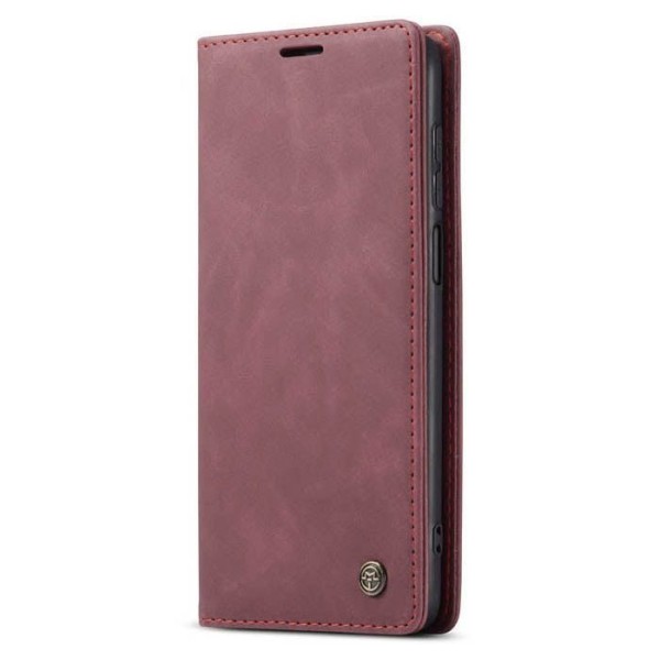 Чохол-книжка CaseMe Нубук для Xiaomi Redmi Note 9s бордовий