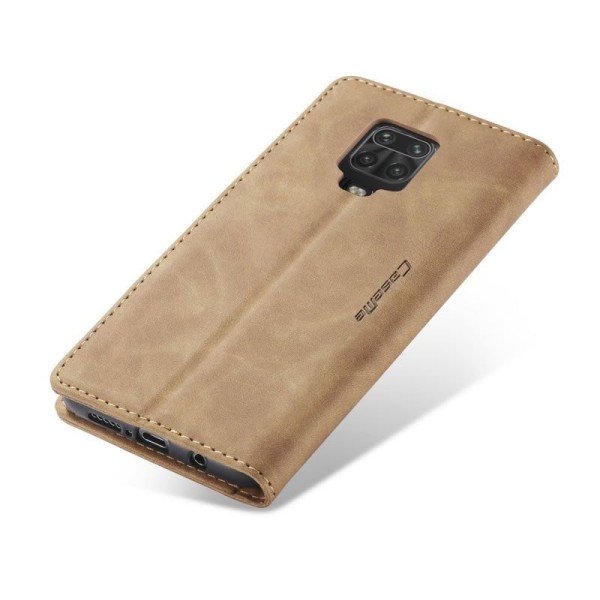 Чохол-книжка CaseMe Нубук для Xiaomi Redmi Note 9s світло-коричневий