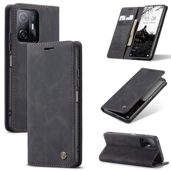 Чохол-книжка CaseMe Нубук для Xiaomi 11T/Pro чорний