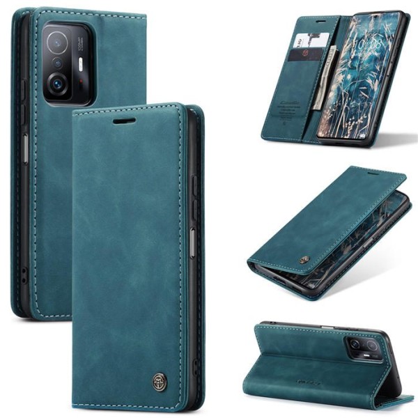 Чохол-книжка CaseMe Нубук для Xiaomi 11T/Pro бірюзовий