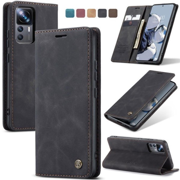 Чохол-книжка CaseMe Нубук для Xiaomi 12T чорний