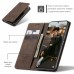 Чохол-книжка CaseMe Нубук для Xiaomi 12T темно-коричневий