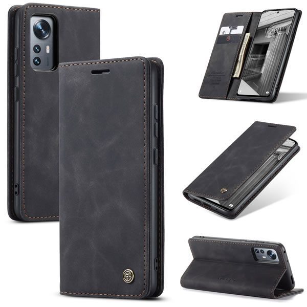 Чохол-книжка CaseMe Нубук для Xiaomi 12X чорний