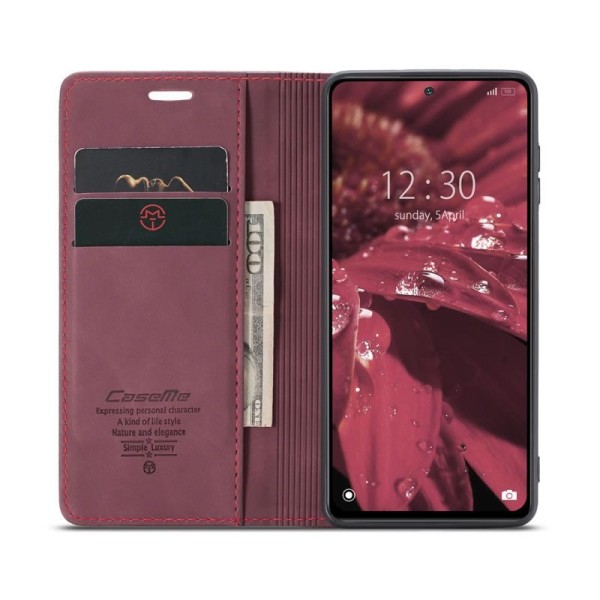 Чохол-книжка CaseMe Нубук для Xiaomi 12X бордовий