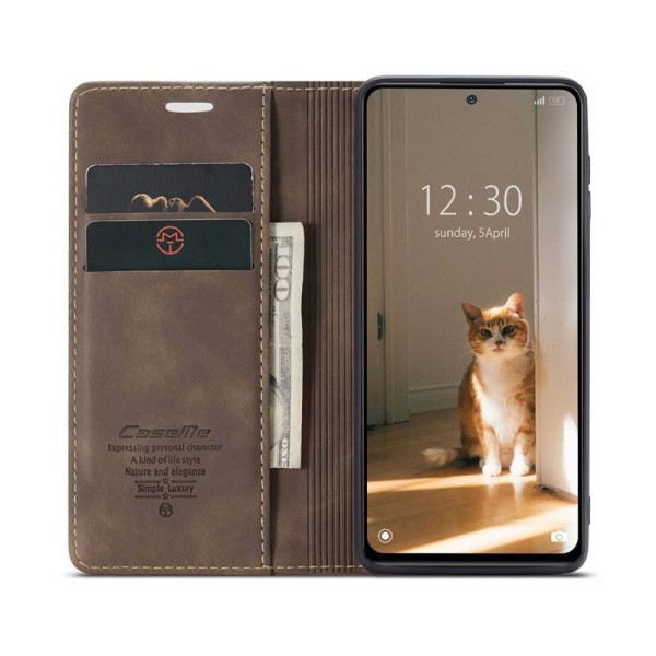 Чохол-книжка CaseMe Нубук для Xiaomi 12X темно-коричневий