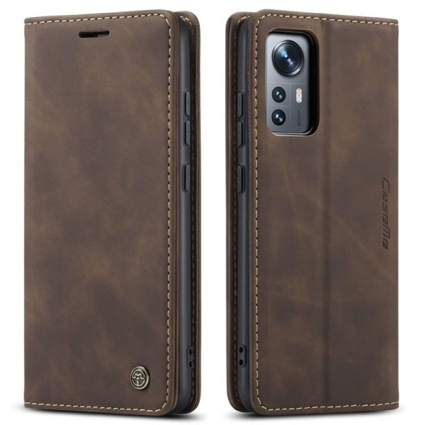 Чохол-книжка CaseMe Нубук для Xiaomi 12X темно-коричневий
