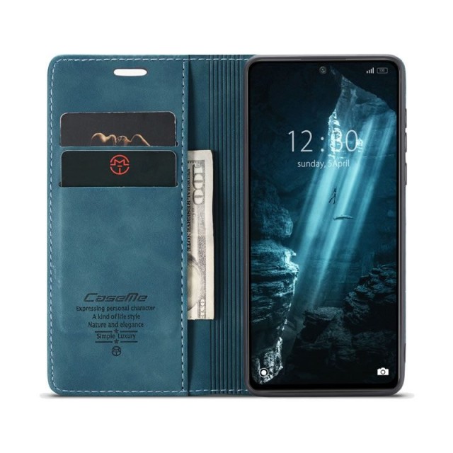 Чохол-книжка CaseMe Нубук для Xiaomi 12X бірюзовий