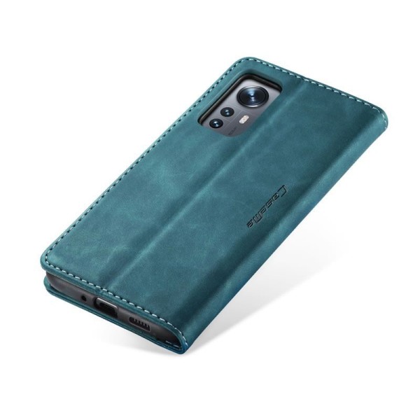 Чохол-книжка CaseMe Нубук для Xiaomi 12X бірюзовий