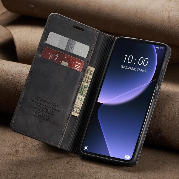 Чохол-книжка CaseMe Нубук для Xiaomi 13T/Pro чорний