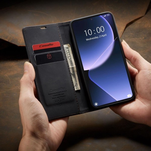 Чохол-книжка CaseMe Нубук для Xiaomi 13T/Pro чорний