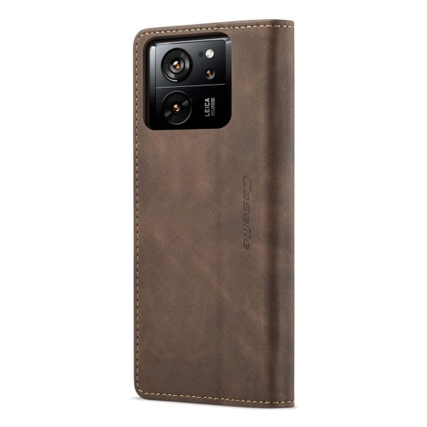 Чохол-книжка CaseMe Нубук для Xiaomi 13T/Pro темно-коричневий