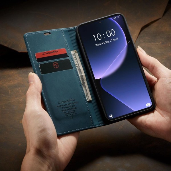 Чохол-книжка CaseMe Нубук для Xiaomi 13T/Pro бірюзовий
