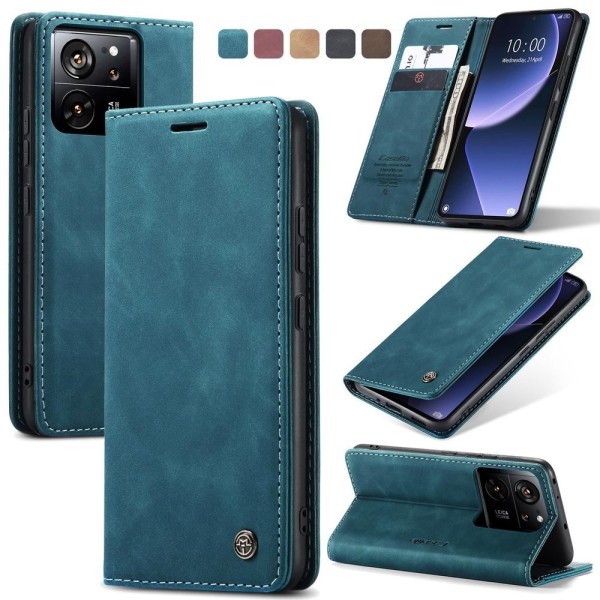 Чохол-книжка CaseMe Нубук для Xiaomi 13T/Pro бірюзовий