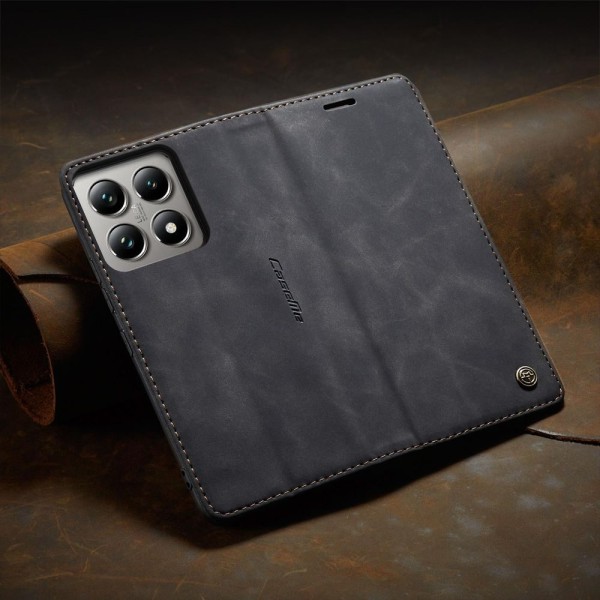 Чохол-книжка CaseMe Нубук для Xiaomi 14T Pro чорний