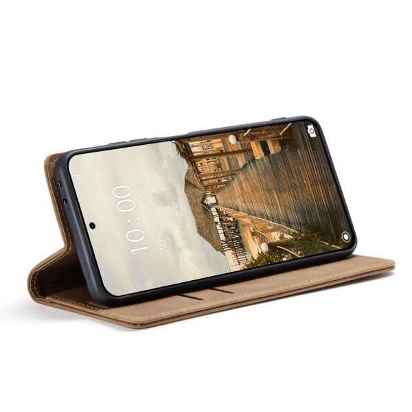 Чохол-книжка CaseMe Нубук для Xiaomi 14T Pro світло-коричневий