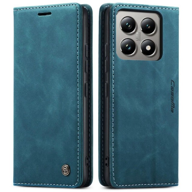 Чохол-книжка CaseMe Нубук для Xiaomi 14T Pro бірюзовий