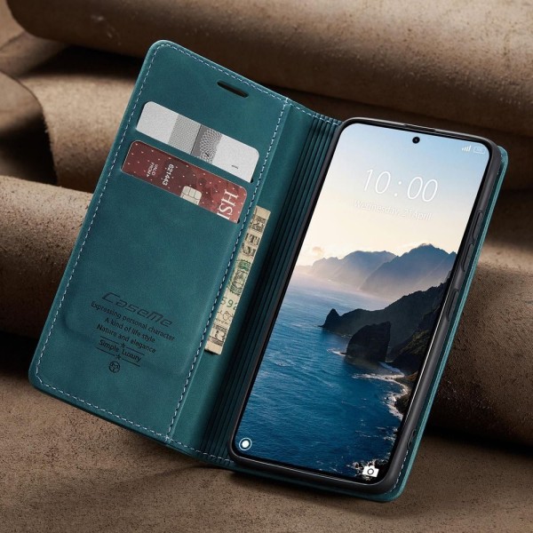 Чохол-книжка CaseMe Нубук для Xiaomi 14T Pro бірюзовий