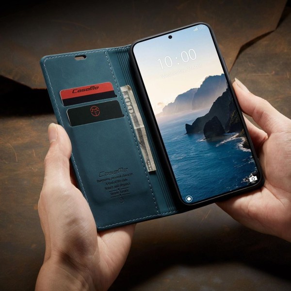 Чохол-книжка CaseMe Нубук для Xiaomi 14T Pro бірюзовий