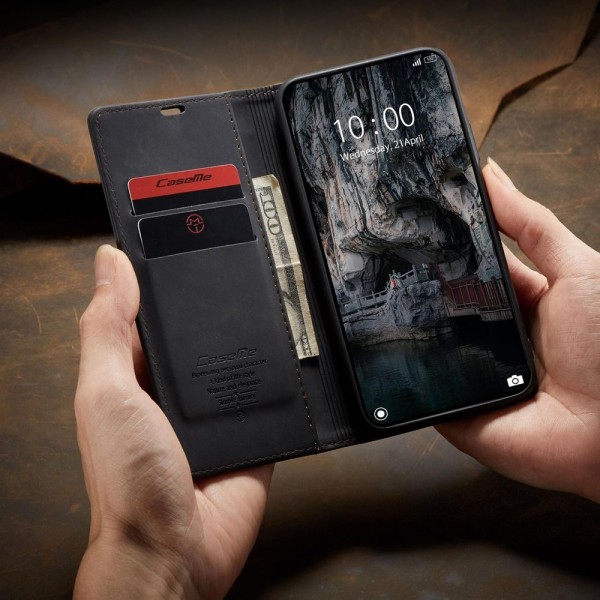 Чохол-книжка CaseMe Нубук для Xiaomi 14T чорний