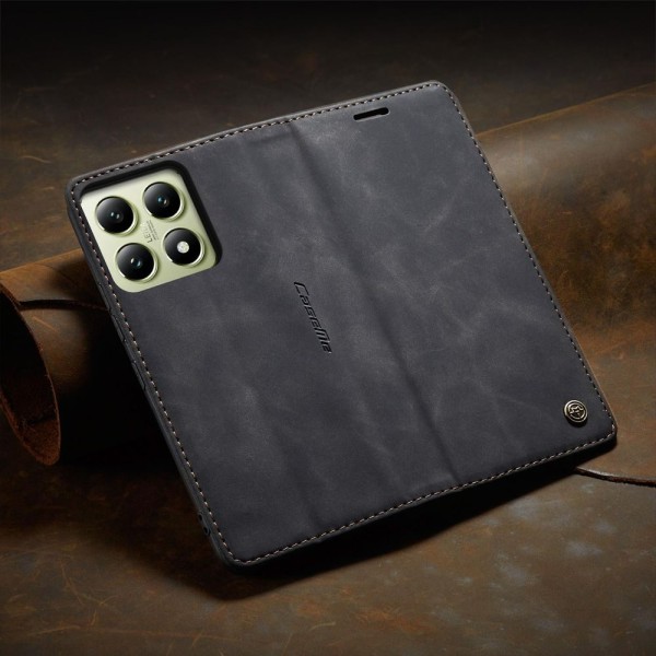 Чохол-книжка CaseMe Нубук для Xiaomi 14T чорний