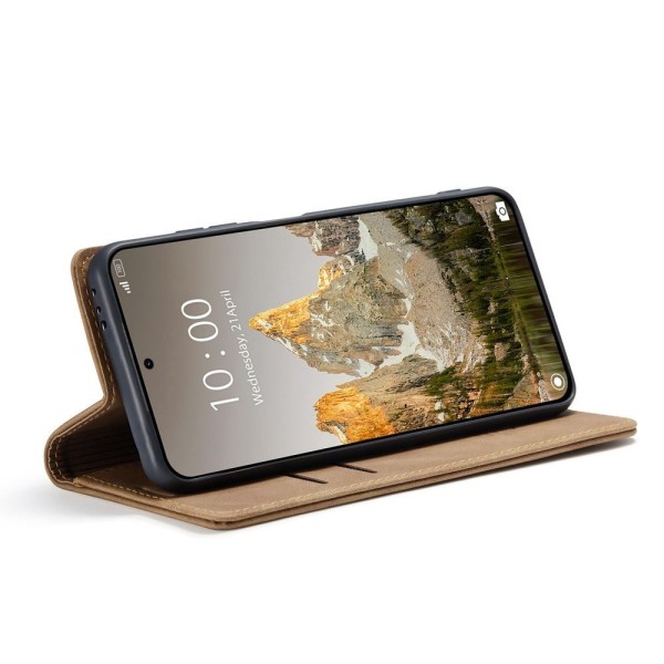 Чохол-книжка CaseMe Нубук для Xiaomi 14T світло-коричневий