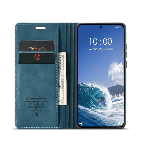 Чохол-книжка CaseMe Нубук для Xiaomi 14T бірюзовий