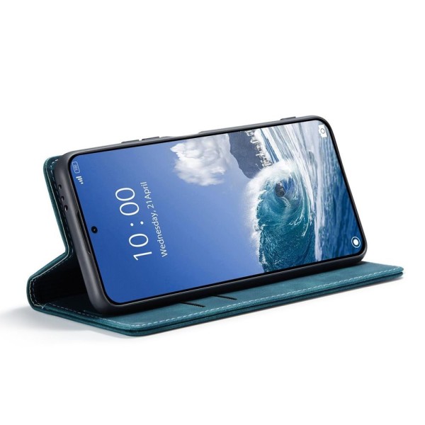 Чохол-книжка CaseMe Нубук для Xiaomi 14T бірюзовий