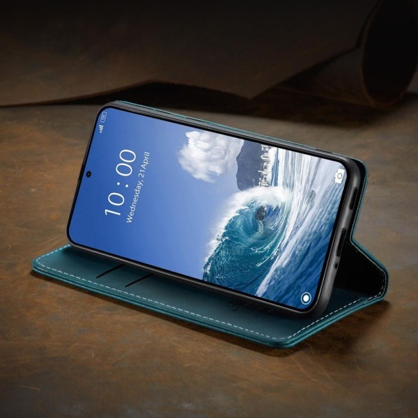 Чохол-книжка CaseMe Нубук для Xiaomi 14T бірюзовий