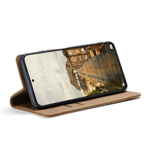 Чохол-книжка CaseMe Нубук для Xiaomi 15T Pro світло-коричневий