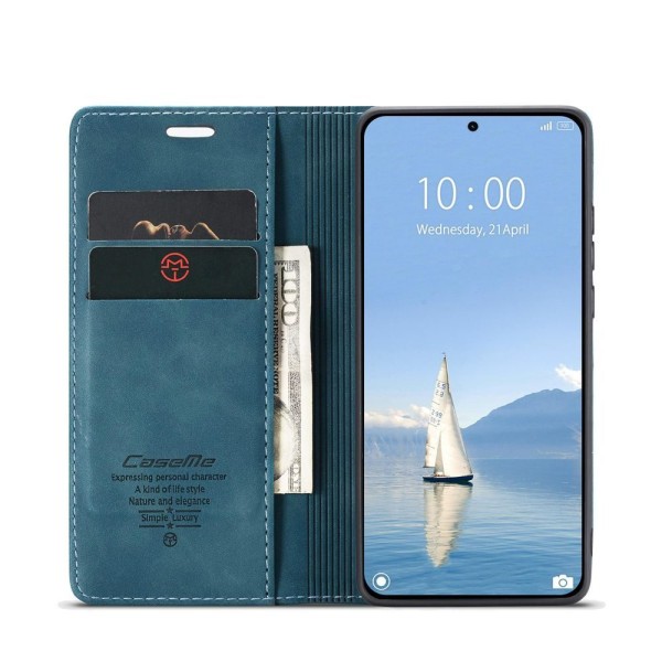 Чохол-книжка CaseMe Нубук для Xiaomi 15T Pro бірюзовий
