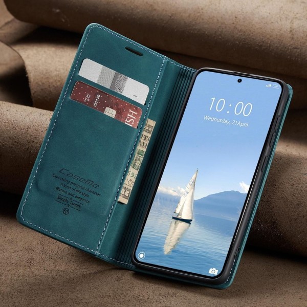 Чохол-книжка CaseMe Нубук для Xiaomi 15T Pro бірюзовий