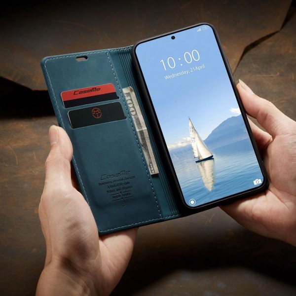 Чохол-книжка CaseMe Нубук для Xiaomi 15T Pro бірюзовий
