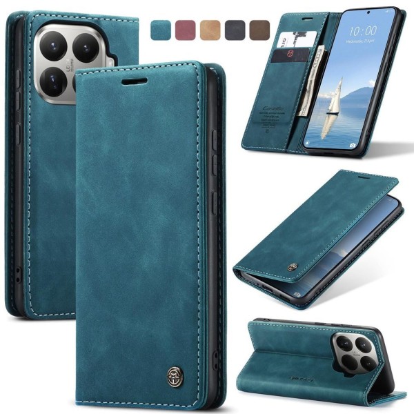 Чохол-книжка CaseMe Нубук для Xiaomi 15T Pro бірюзовий