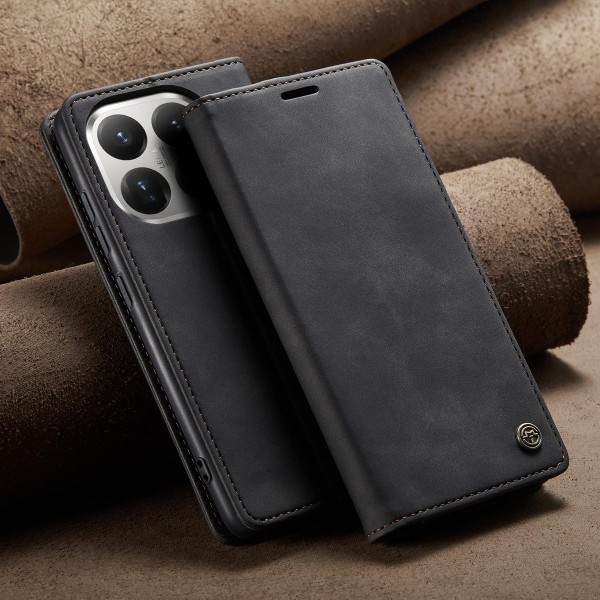 Чохол-книжка CaseMe Нубук для Xiaomi 15T чорний