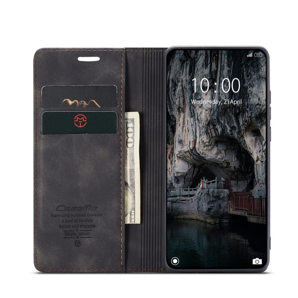 Чохол-книжка CaseMe Нубук для Xiaomi 15T чорний