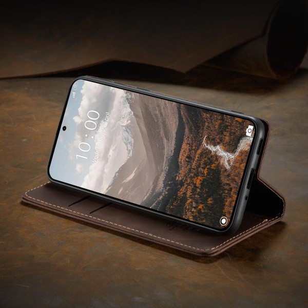 Чохол-книжка CaseMe Нубук для Xiaomi 15T темно-коричневий